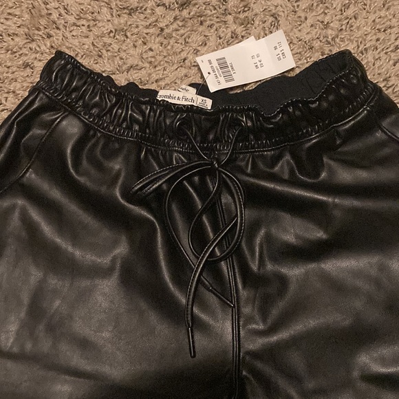Abercrombie and Fitch Faux Leather Joggers - Picture 5 of 7